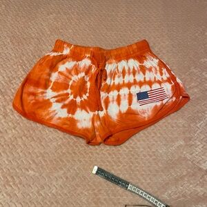 *3 for $15*  Orange Tie-Dye Shorts ~ Small